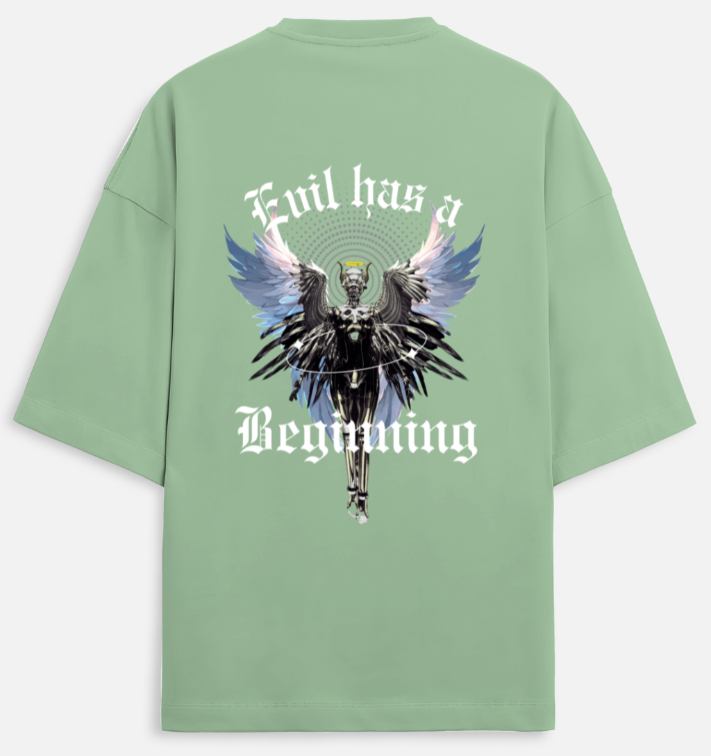 Evil Beginning | Terry Oversized Tee |YR-TRY-D11