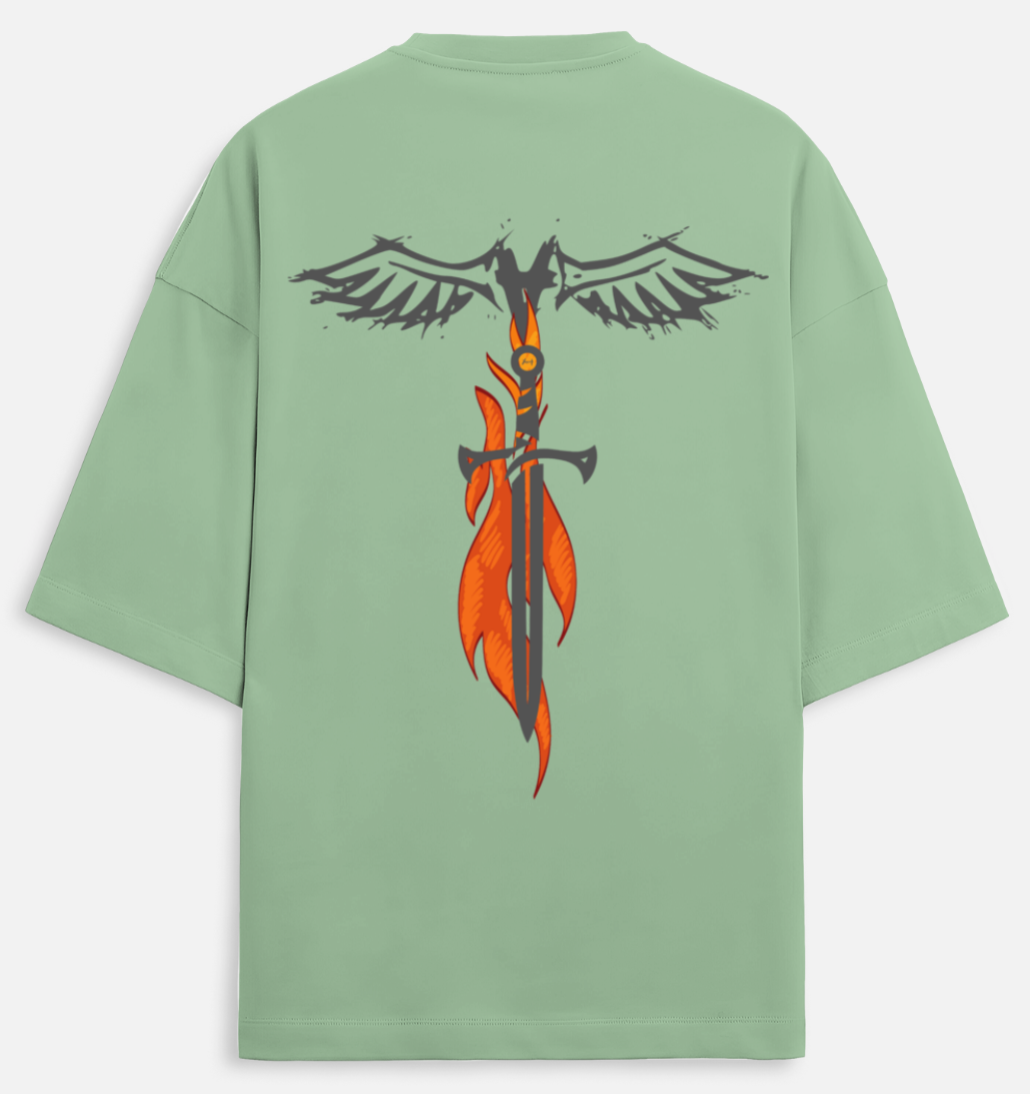 Flying Sword | Terry Oversized Tee |YR-TRY-D04