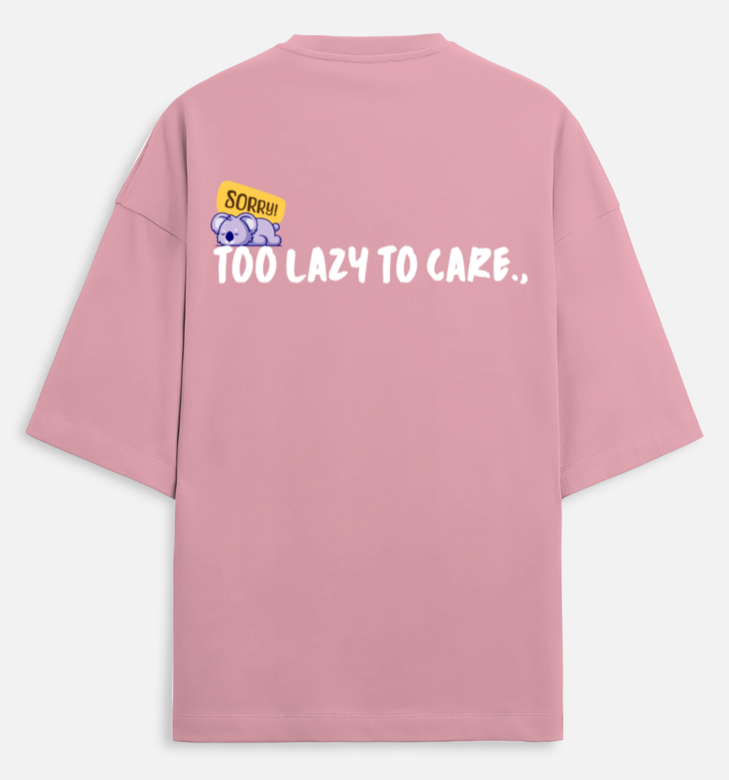 Lazy to Care | Terry Oversized Tee |YR-TRY-D42