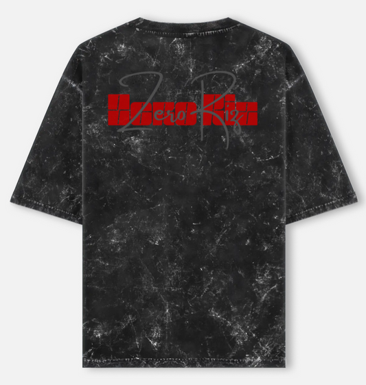 Zero Riz | Acid Washed Oversized Tee |YR-AW-D28