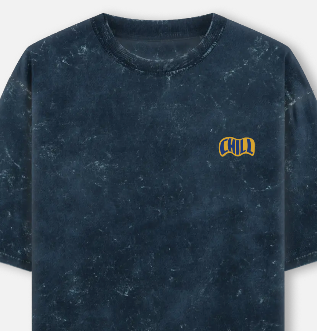 Built to Chill | Acid Washed Oversized Tee |YR-AW-D30