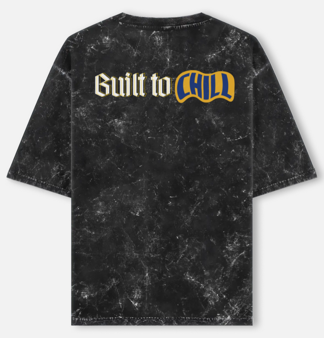 Built to Chill | Acid Washed Oversized Tee |YR-AW-D30