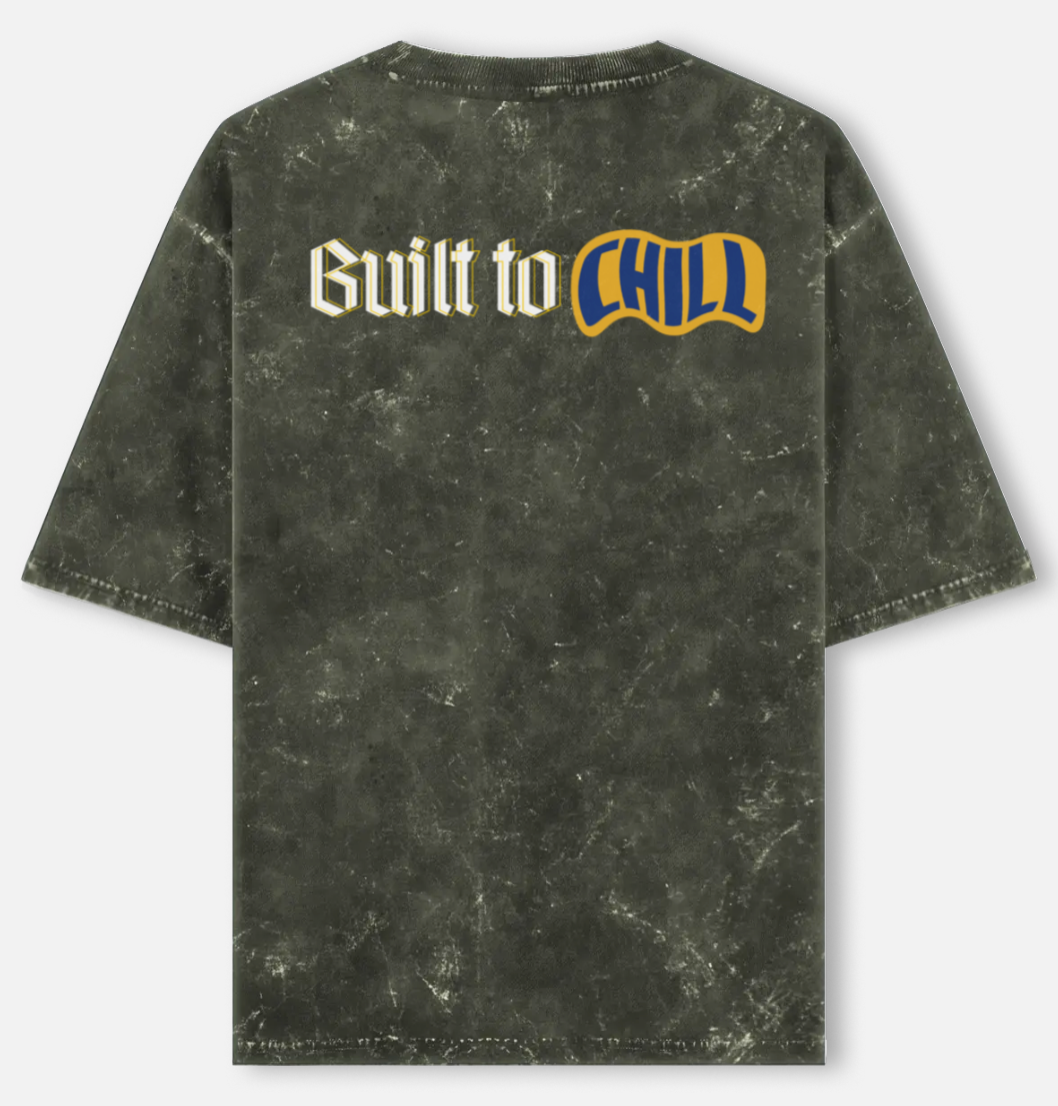 Built to Chill | Acid Washed Oversized Tee |YR-AW-D30