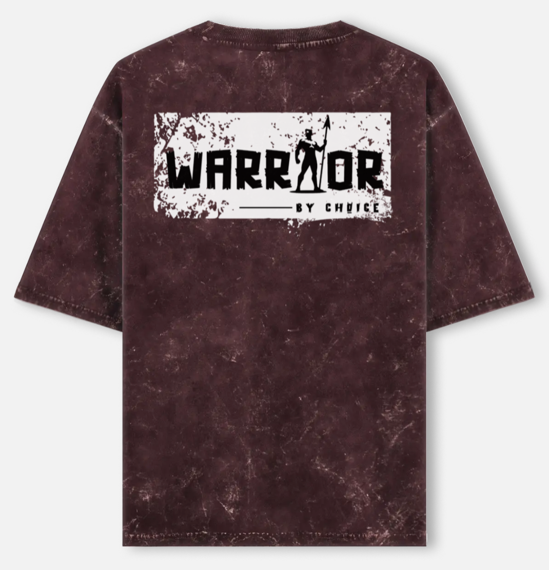 Warrior | Acid Washed Oversized Tee |YR-AW-D47