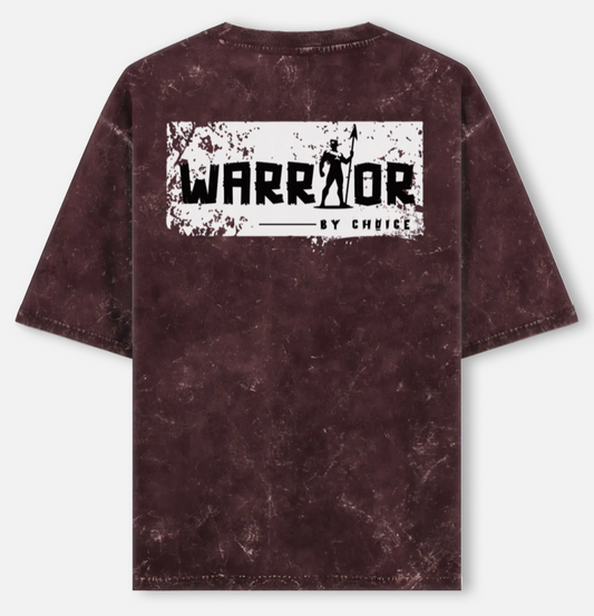 Warrior | Acid Washed Oversized Tee |YR-AW-D47
