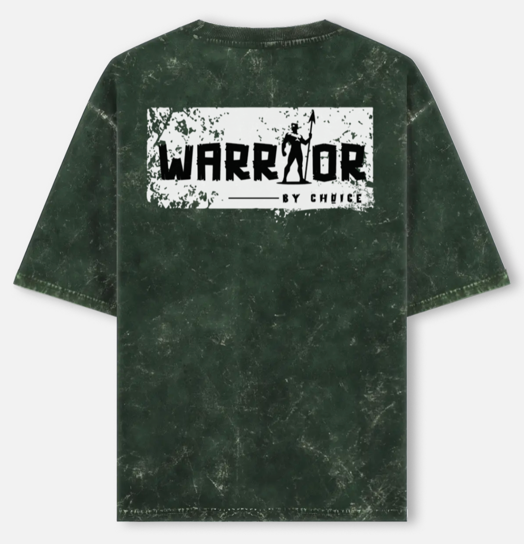 Warrior | Acid Washed Oversized Tee |YR-AW-D47