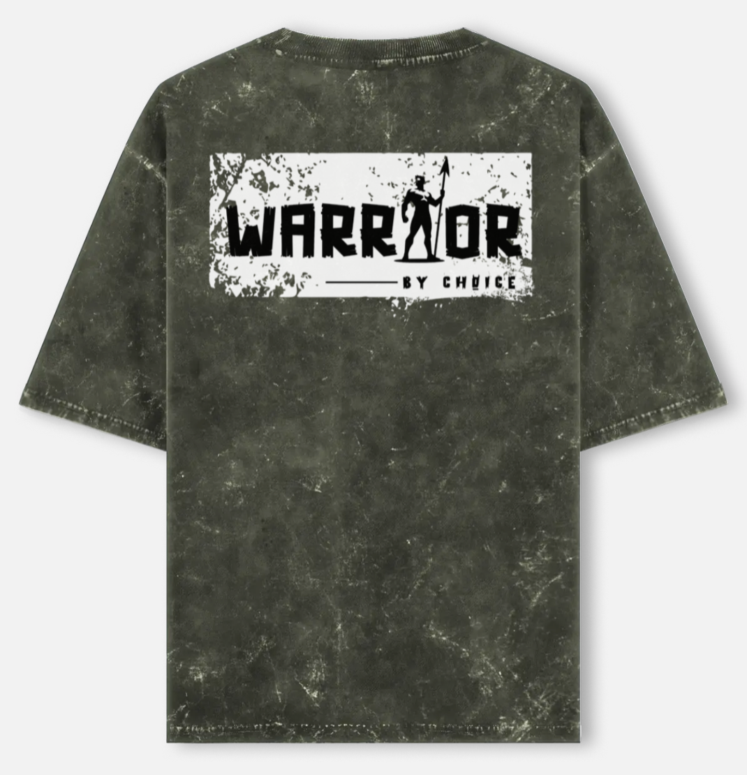 Warrior | Acid Washed Oversized Tee |YR-AW-D47