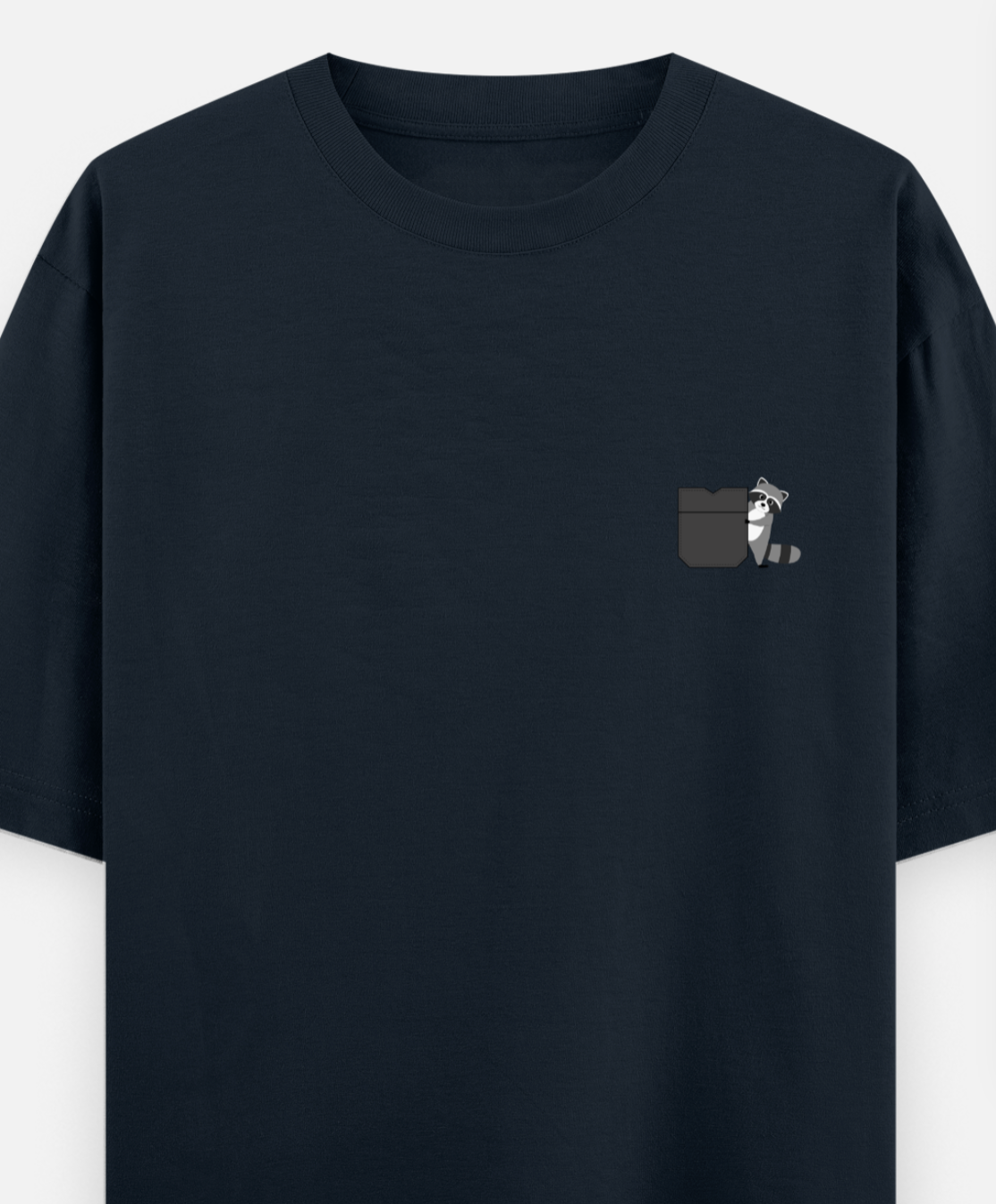 Raccoon Hideout | Front Flex | Standard Oversized Tee | YR-SND-FFD54