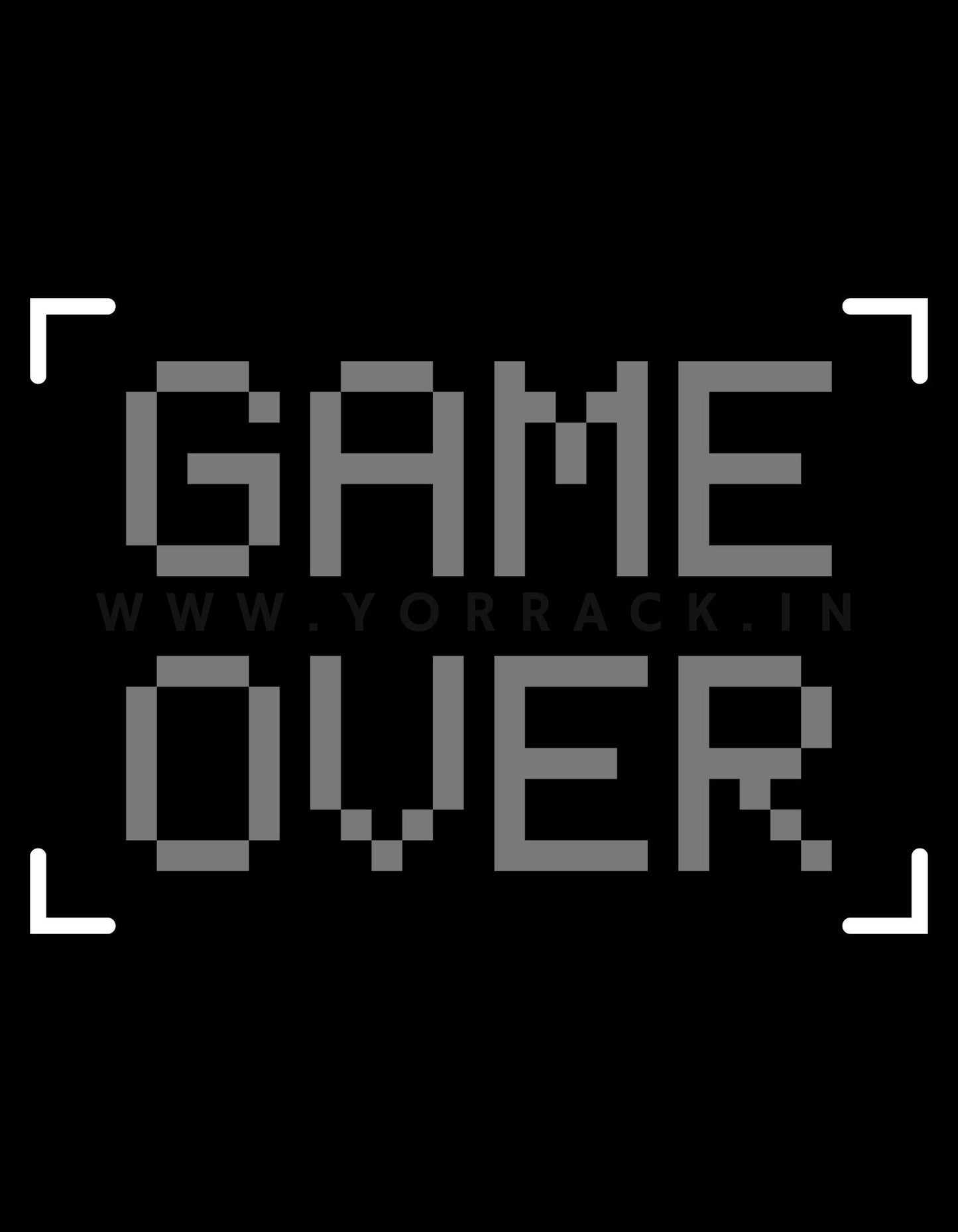 Game Over | Front Flex | Standard Oversized Tee | YR-SND-FFD62