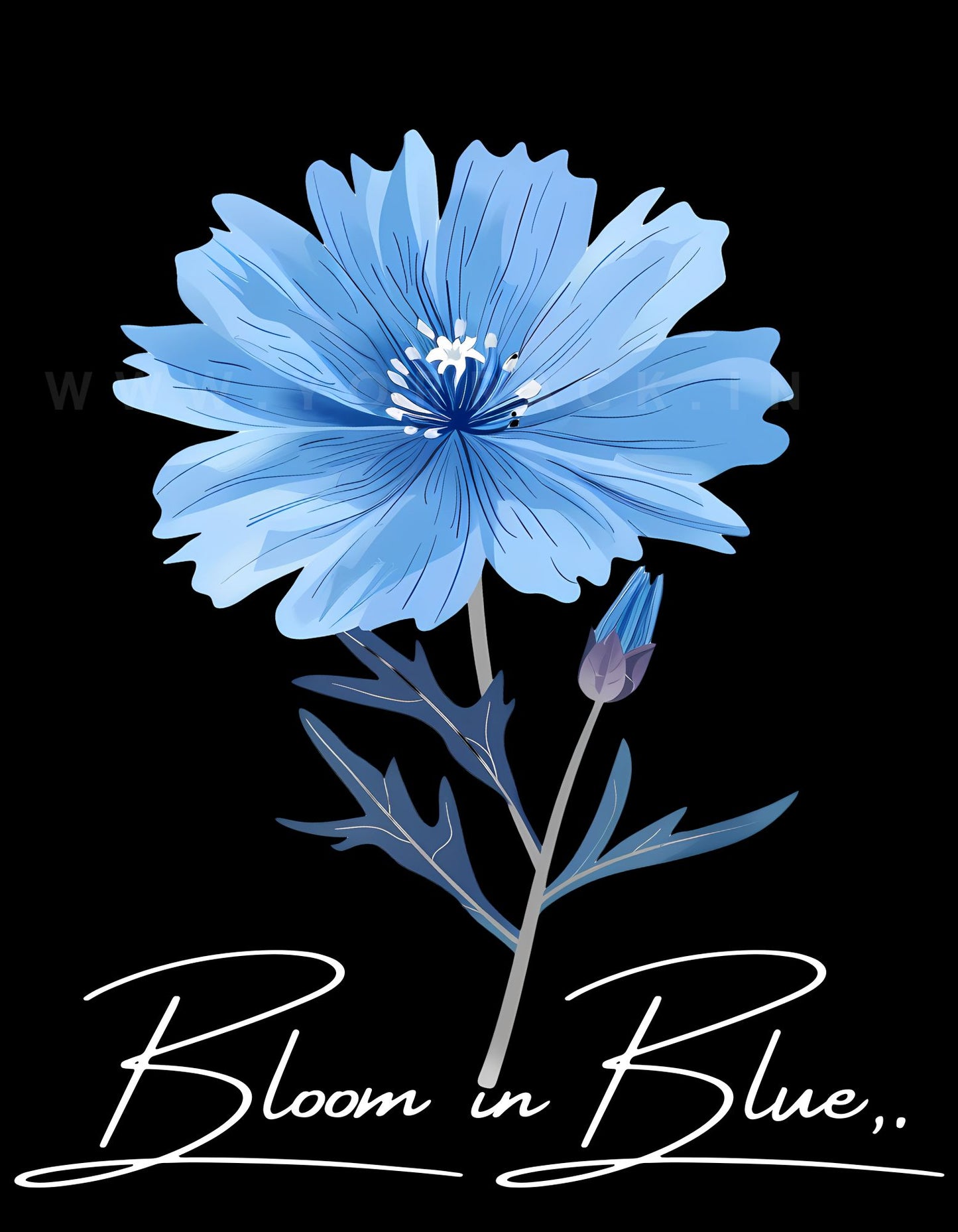 Blue | Front Flex | Standard Oversized Tee | YR-SND-FFD72