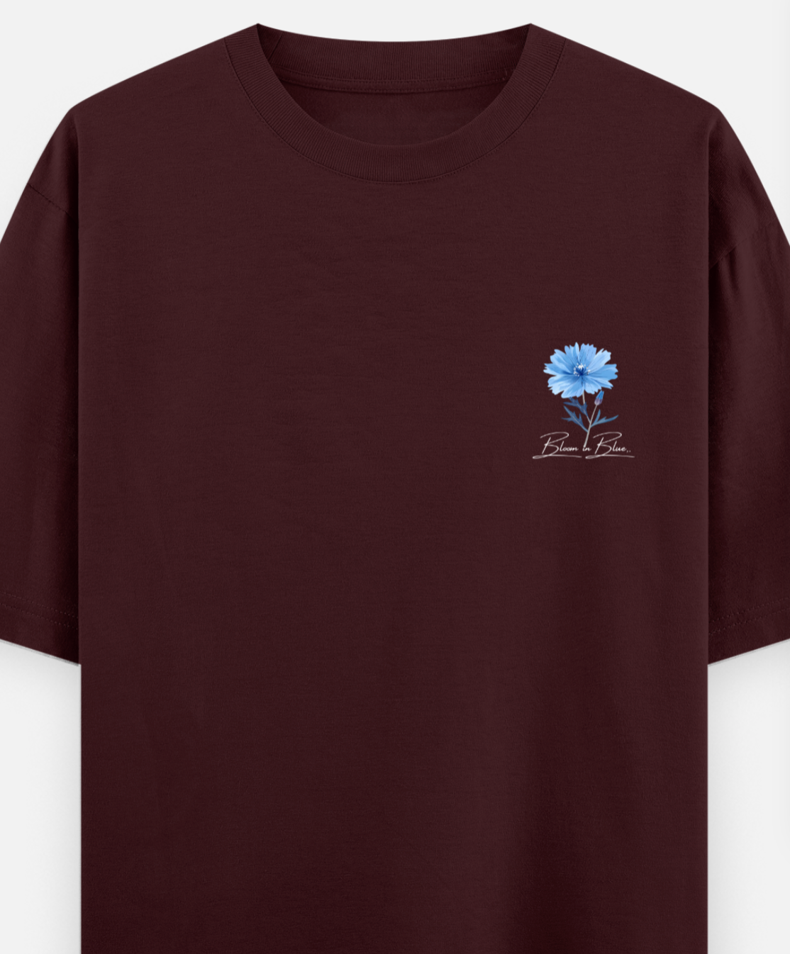 Blue | Front Flex | Standard Oversized Tee | YR-SND-FFD72