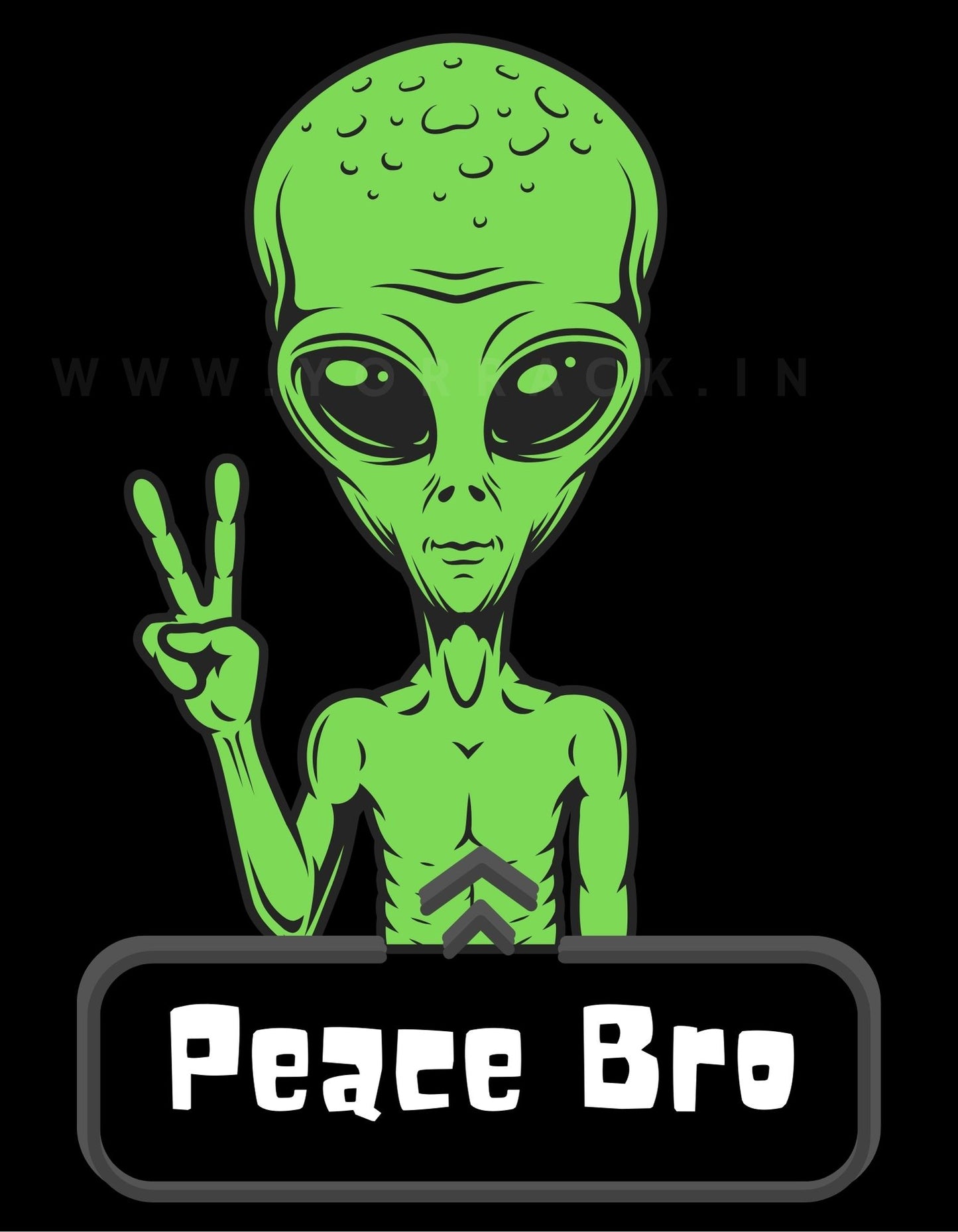 Peace Bro | Front Flex | Standard Oversized Tee | YR-SND-FFD73