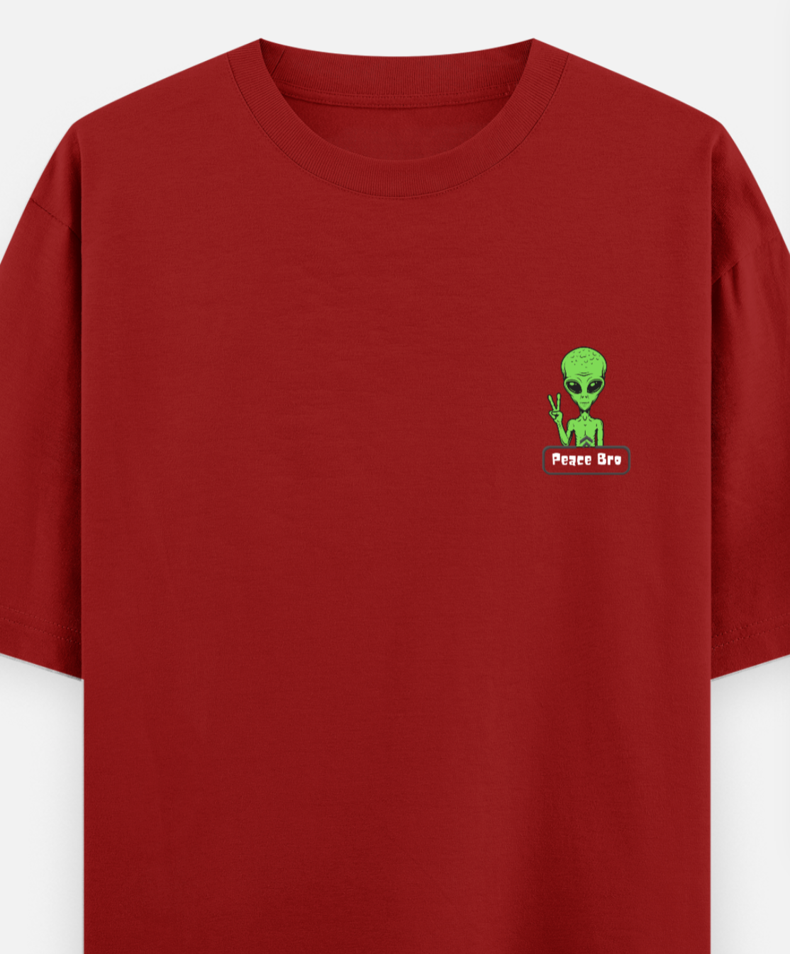 Peace Bro | Front Flex | Standard Oversized Tee | YR-SND-FFD73