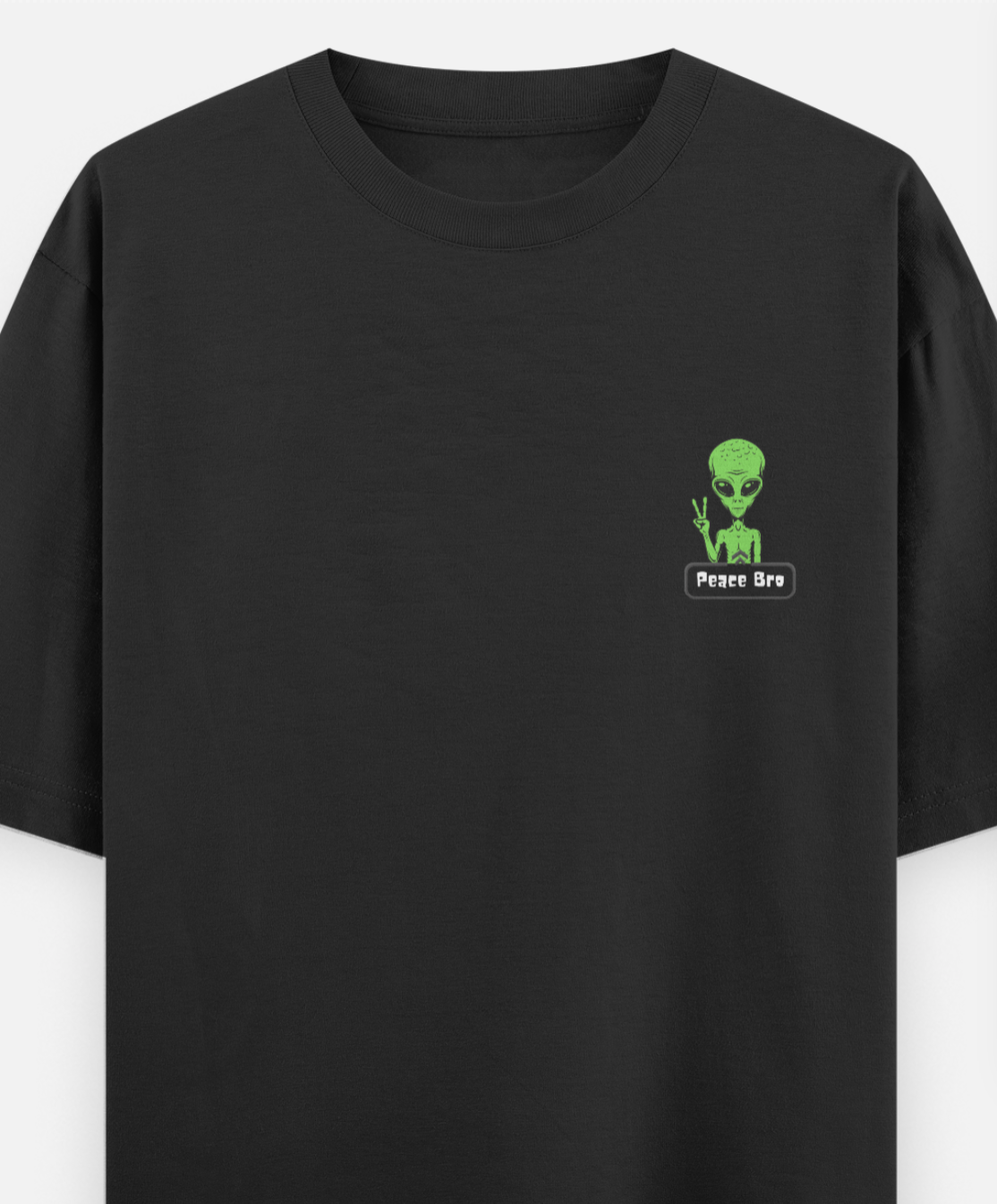 Peace Bro | Front Flex | Standard Oversized Tee | YR-SND-FFD73