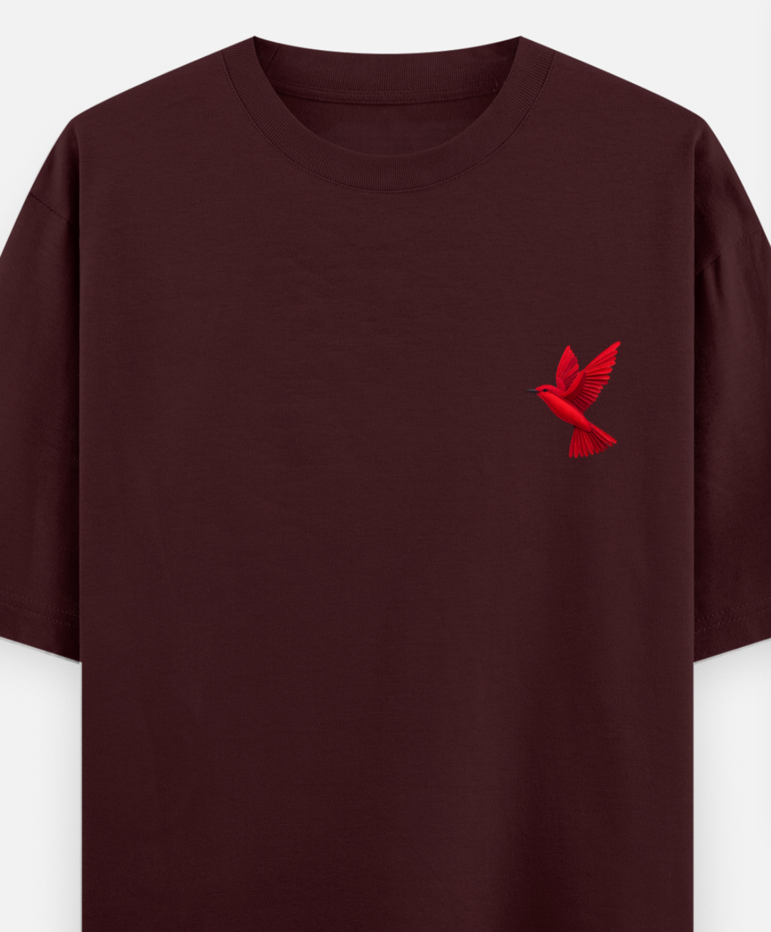 The Red Bird | Front Flex | Standard Oversized Tee | YR-SND-FFD76