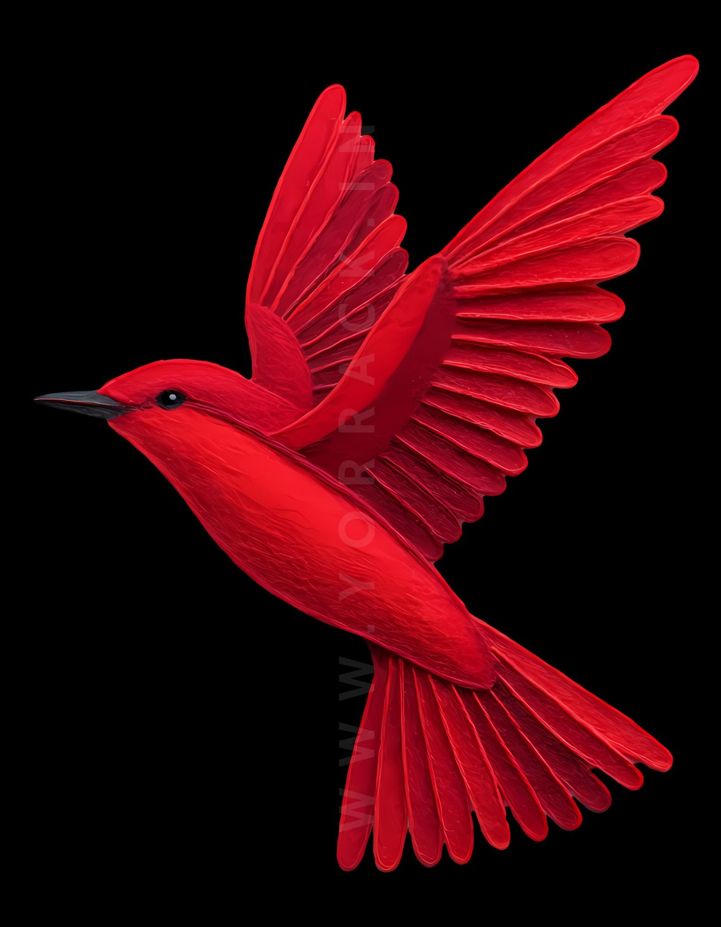 The Red Bird | Front Flex | Standard Oversized Tee | YR-SND-FFD76