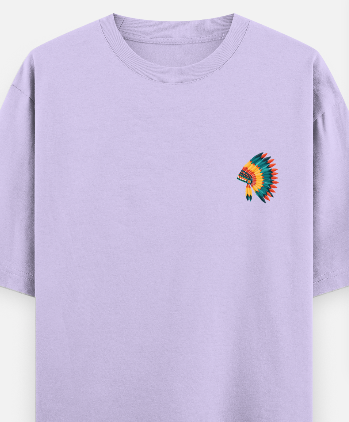 Feathered Crown | Front Flex | Standard Oversized Tee | YR-SND-FFD78