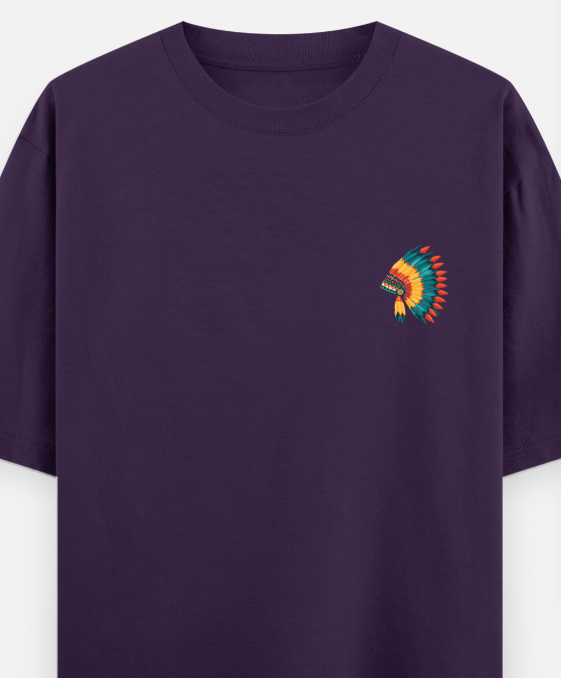 Feathered Crown | Front Flex | Standard Oversized Tee | YR-SND-FFD78