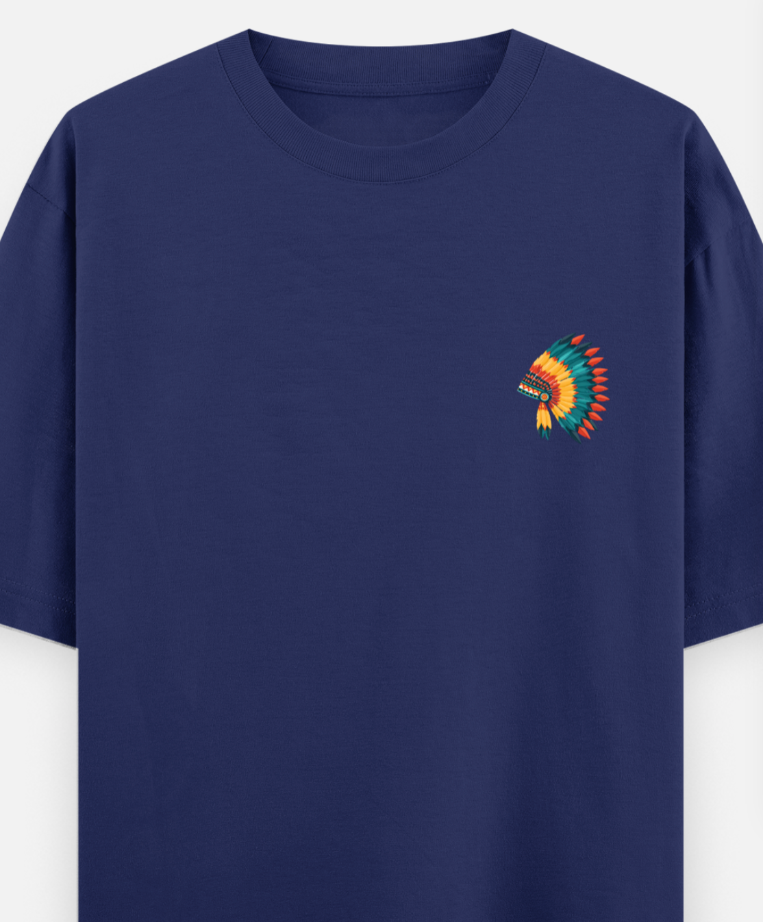 Feathered Crown | Front Flex | Standard Oversized Tee | YR-SND-FFD78