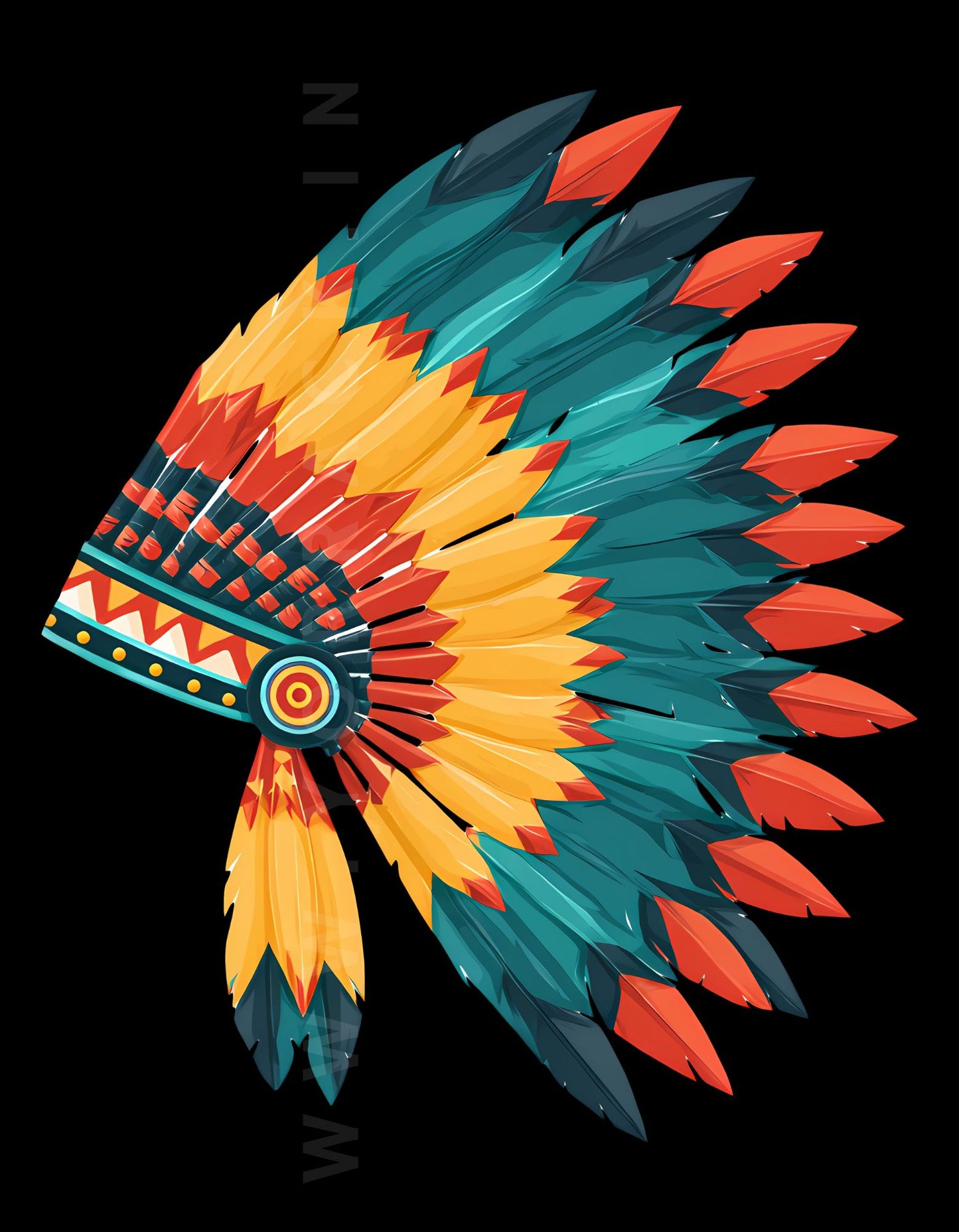 Feathered Crown | Front Flex | Standard Oversized Tee | YR-SND-FFD78