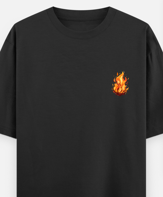 Fire | Front Flex | Standard Oversized Tee | YR-SND-FFD79
