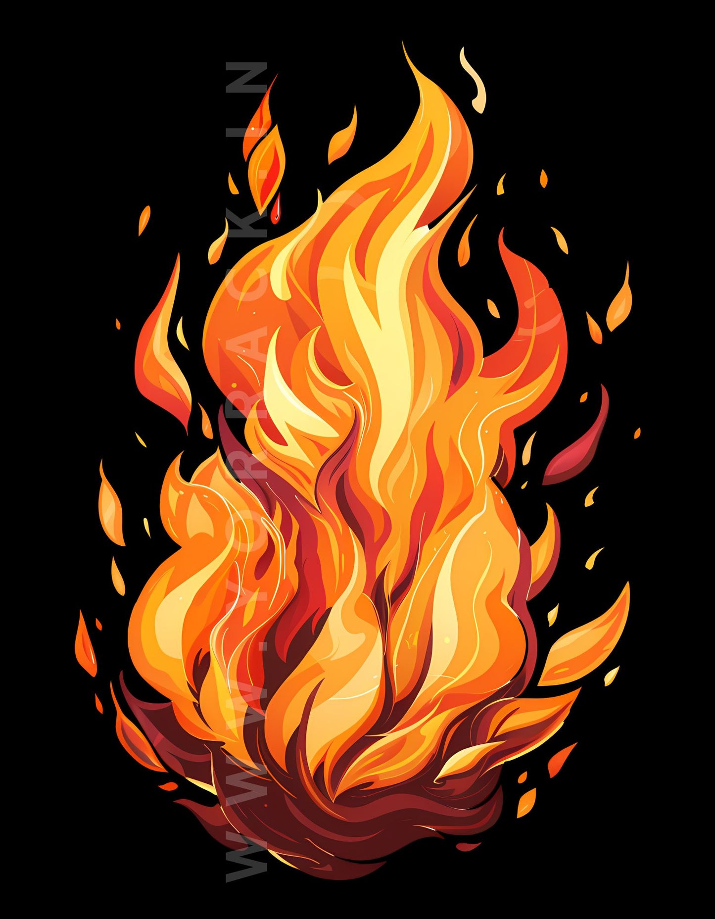 Fire | Front Flex | Standard Oversized Tee | YR-SND-FFD79