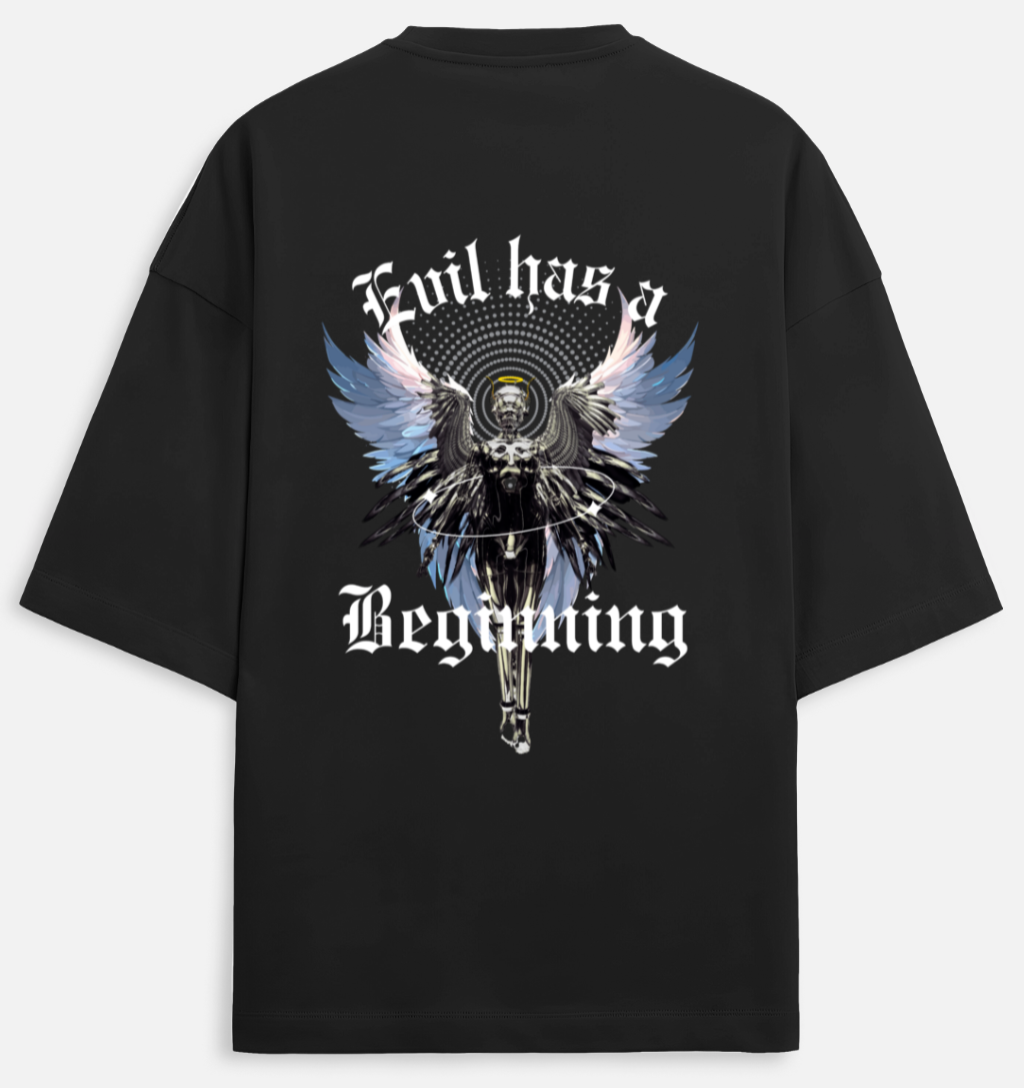 Evil Beginning | Terry Oversized Tee |YR-TRY-D11