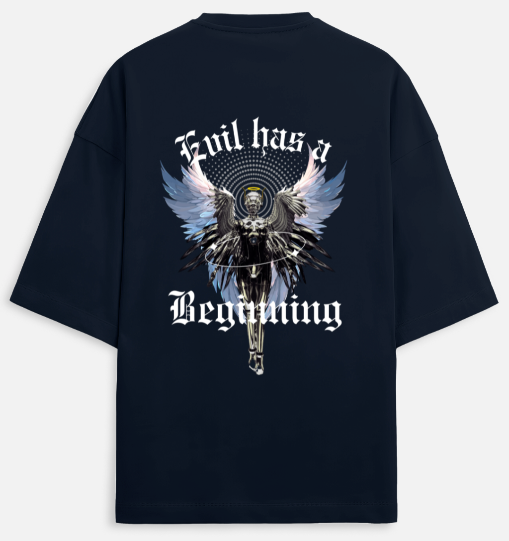 Evil Beginning | Terry Oversized Tee |YR-TRY-D11