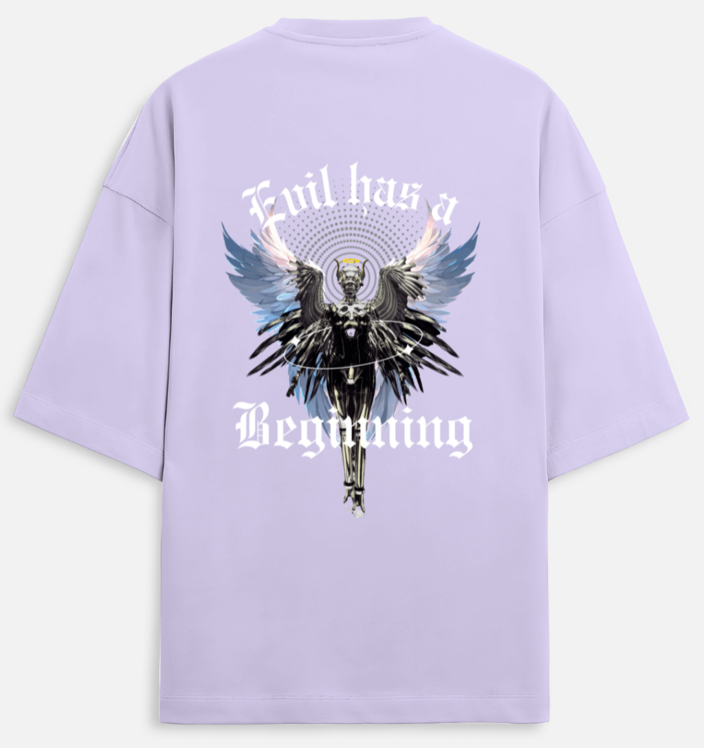 Evil Beginning | Terry Oversized Tee |YR-TRY-D11