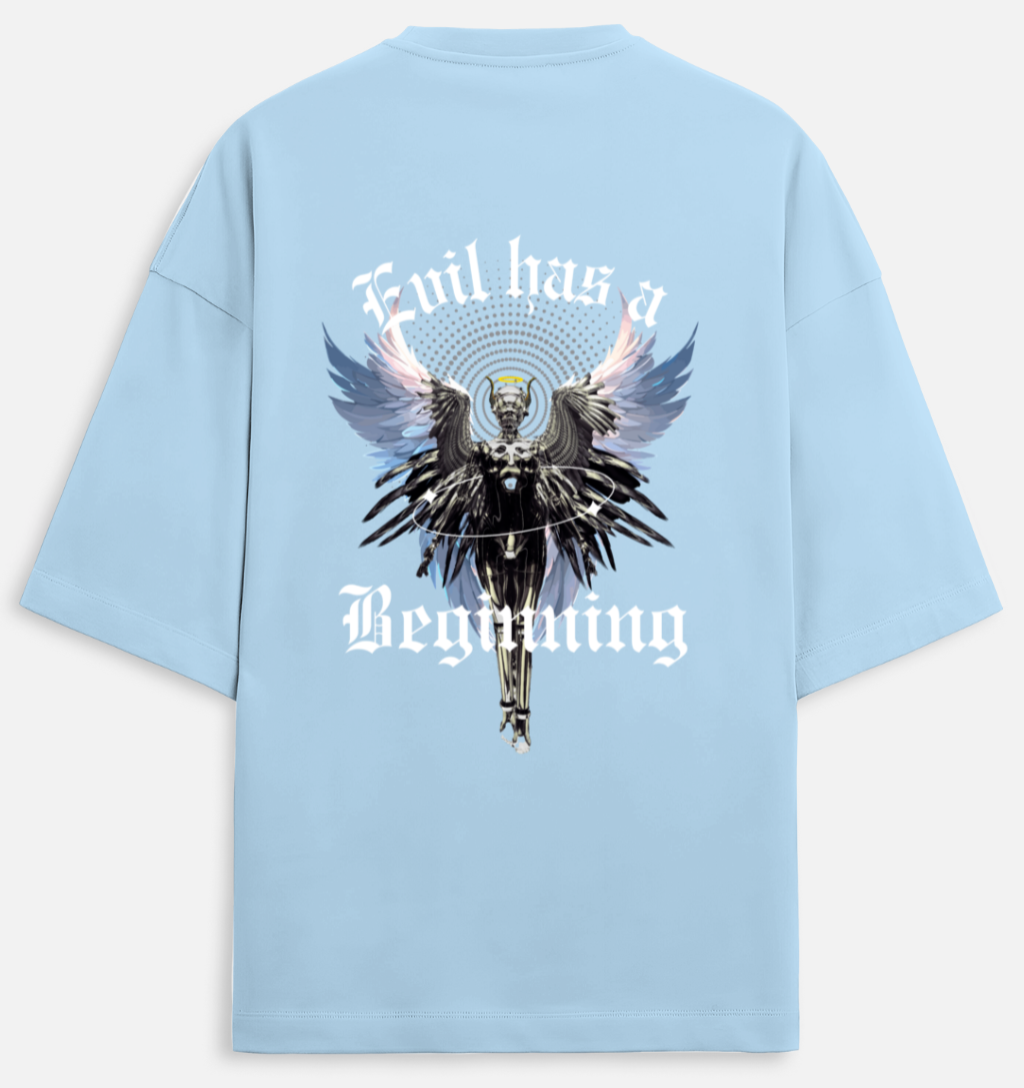 Evil Beginning | Terry Oversized Tee |YR-TRY-D11