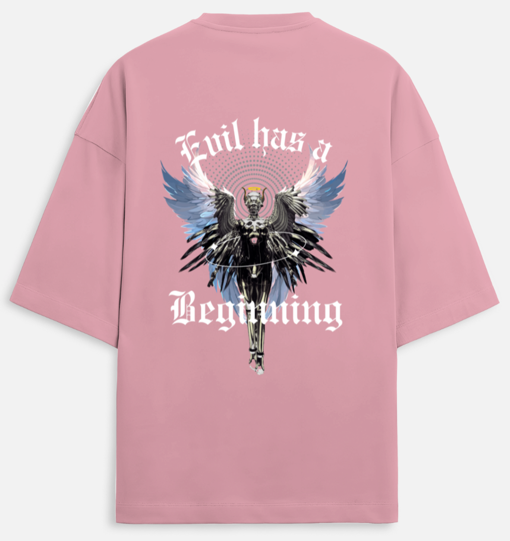 Evil Beginning | Terry Oversized Tee |YR-TRY-D11