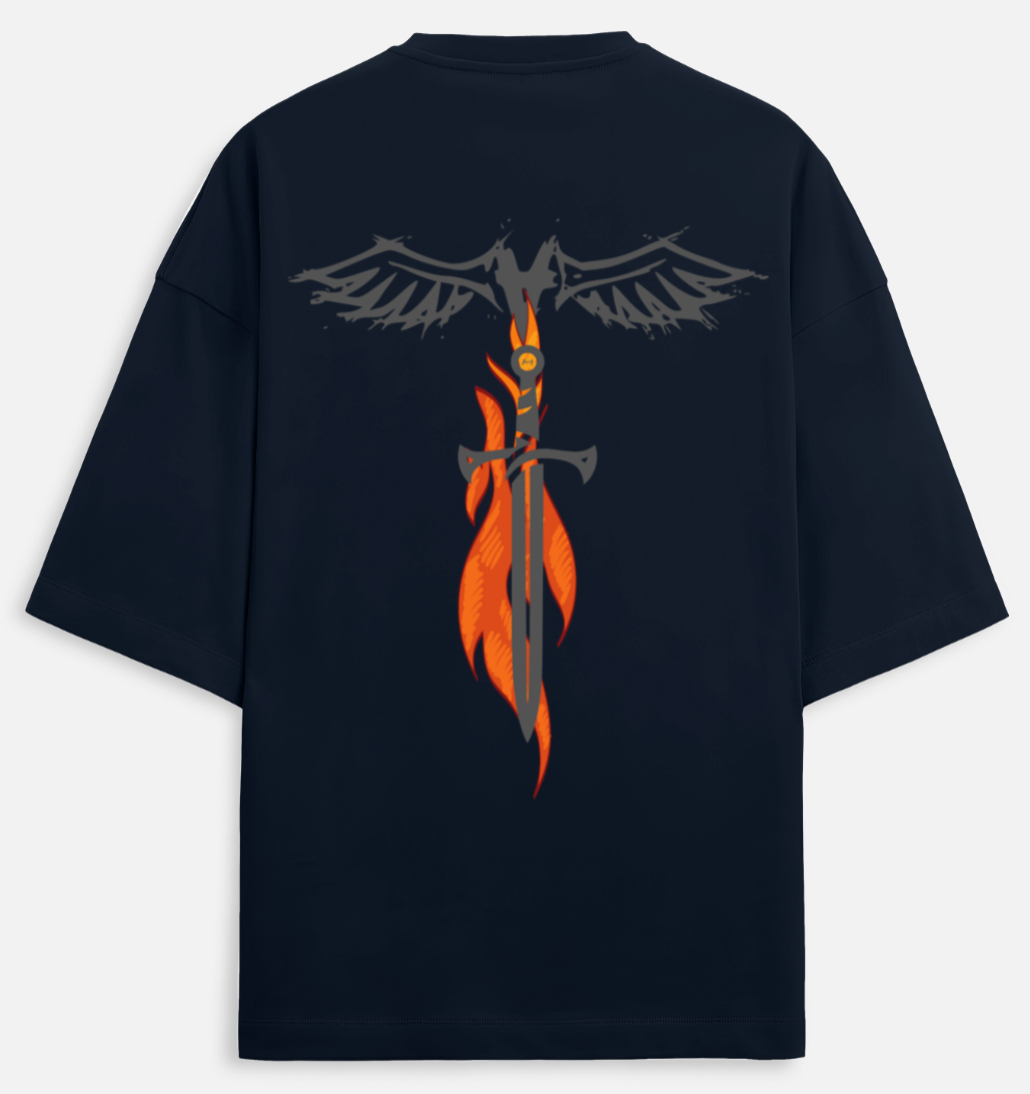 Flying Sword | Terry Oversized Tee |YR-TRY-D04