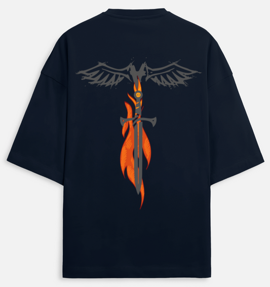 Flying Sword | Terry Oversized Tee |YR-TRY-D04