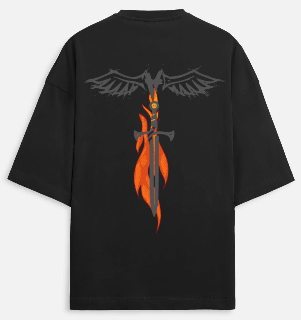 Flying Sword | Terry Oversized Tee |YR-TRY-D04