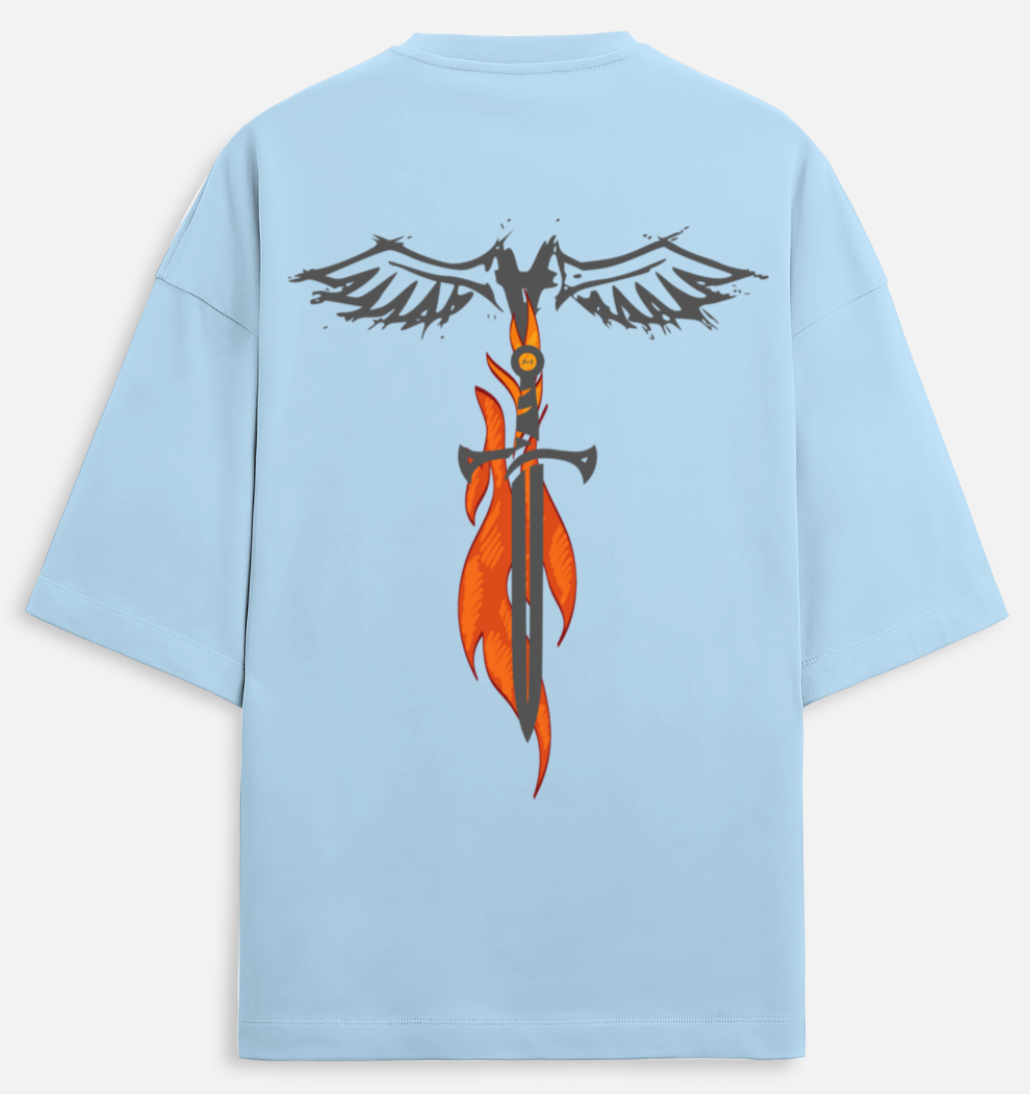 Flying Sword | Terry Oversized Tee |YR-TRY-D04