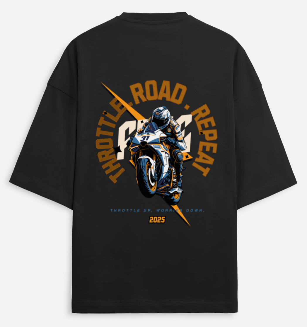 Throttle Up | Terry Oversized Tee |YR-TRY-D12
