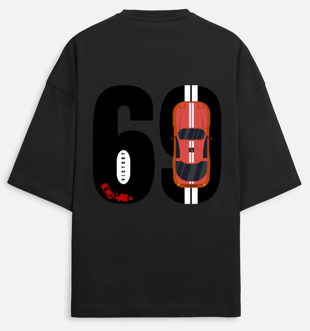 69 Car | Terry Oversized Tee |YR-TRY-D19