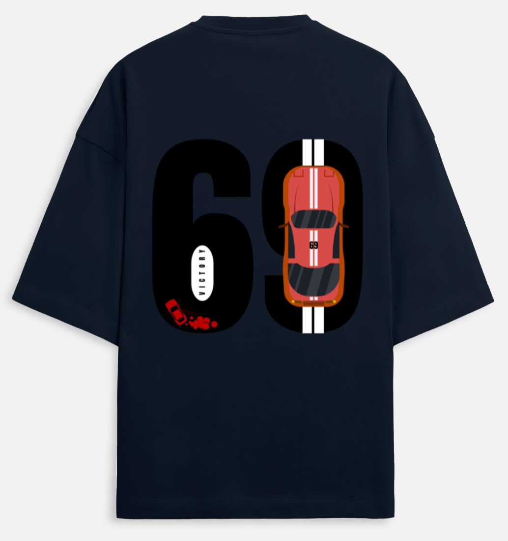 69 Car | Terry Oversized Tee |YR-TRY-D19