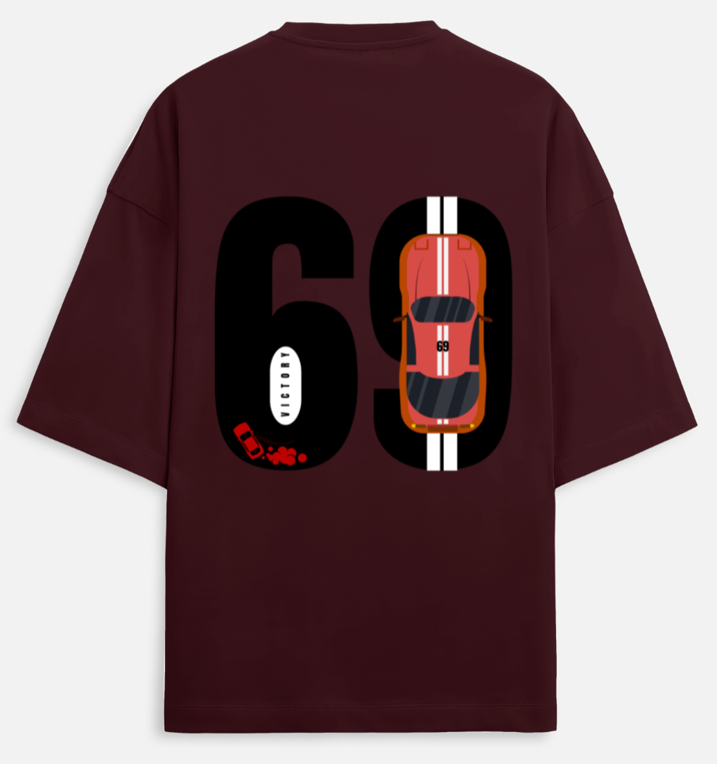 69 Car | Terry Oversized Tee |YR-TRY-D19