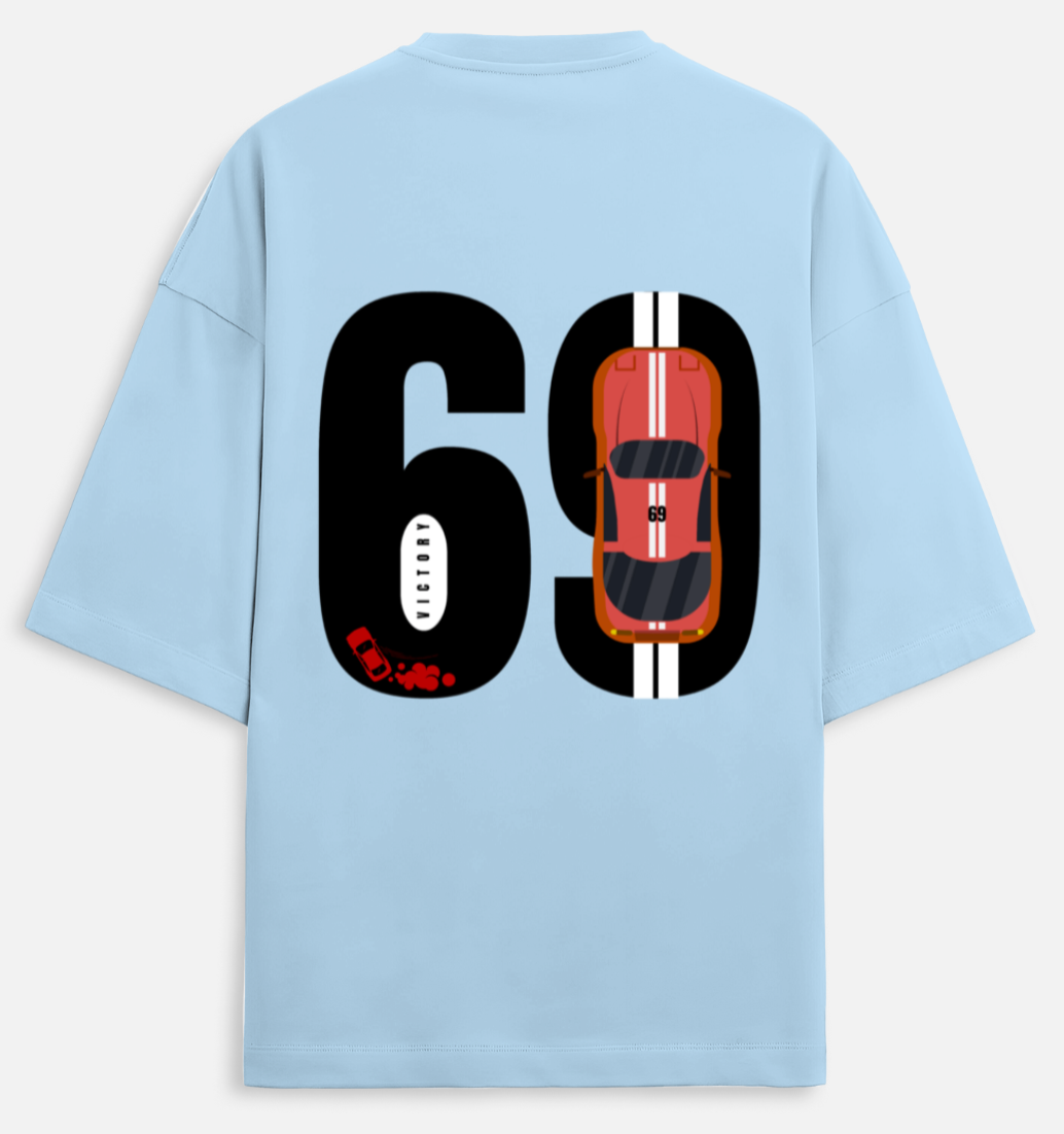 69 Car | Terry Oversized Tee |YR-TRY-D19