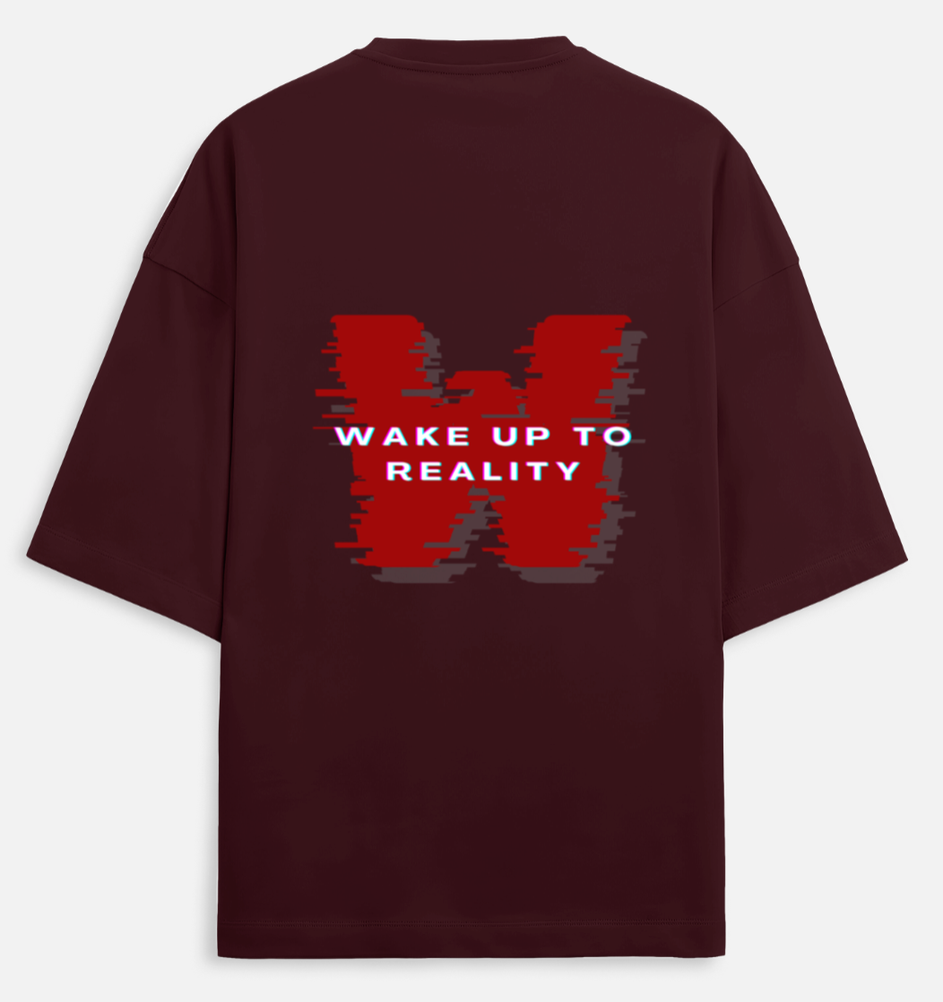 Wake up2 Reality | Terry Oversized Tee |YR-TRY-D22