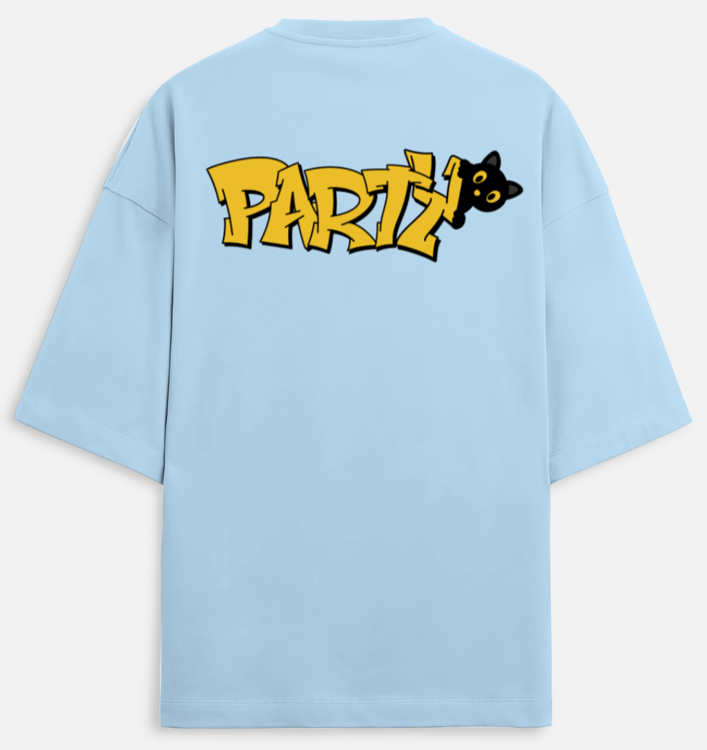 Party Cat | Terry Oversized Tee |YR-TRY-D26