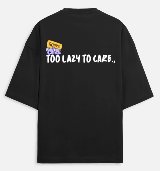 Lazy to Care | Terry Oversized Tee |YR-TRY-D42