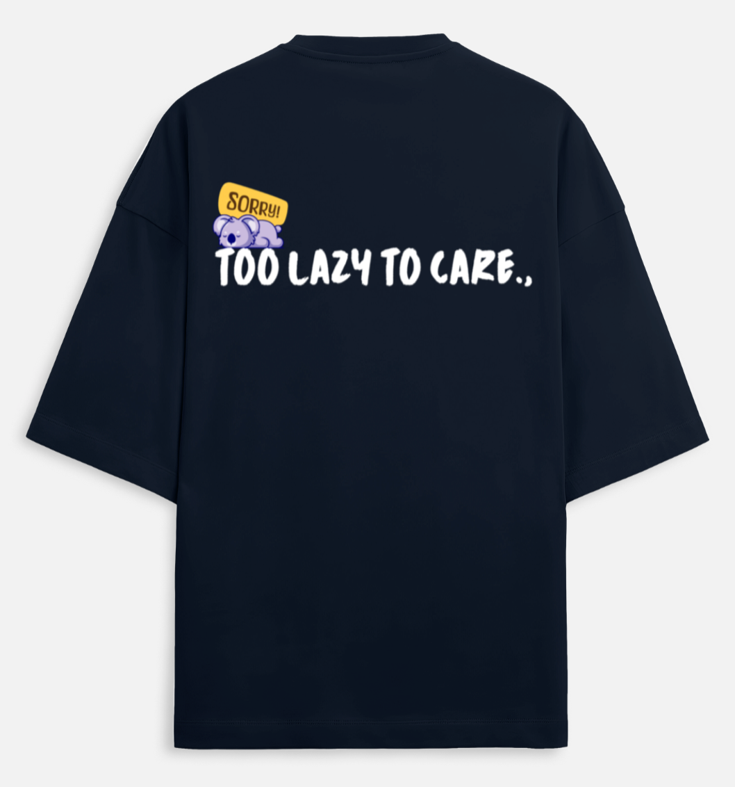 Lazy to Care | Terry Oversized Tee |YR-TRY-D42