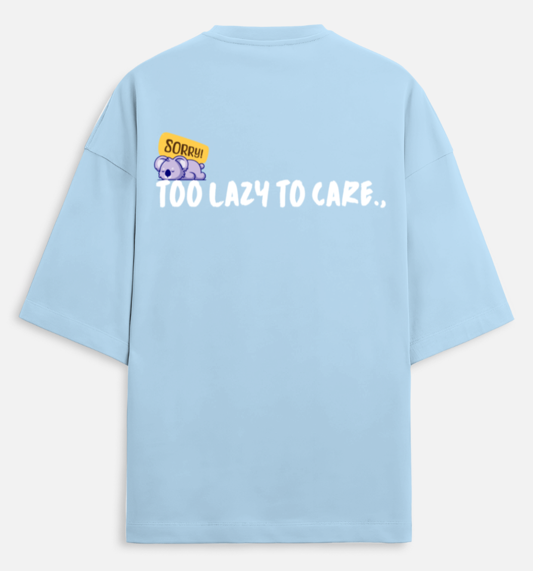Lazy to Care | Terry Oversized Tee |YR-TRY-D42
