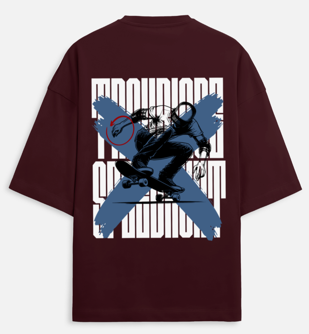 SkateB | Terry Oversized Tee |YR-TRY-D41