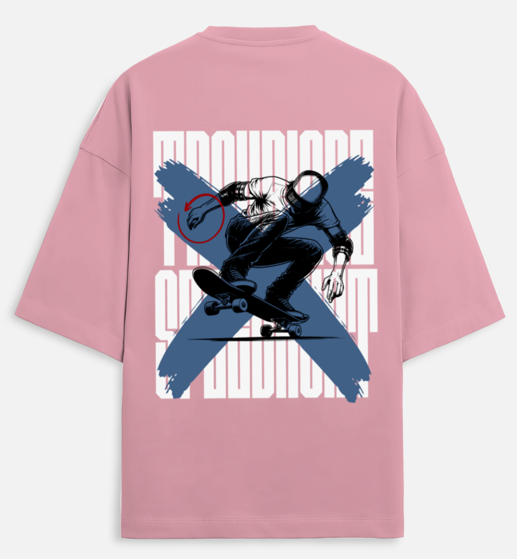 SkateB | Terry Oversized Tee |YR-TRY-D41